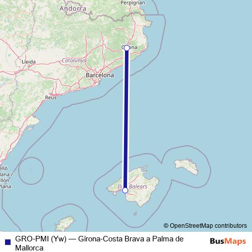 GRO-PMI (Yw) air Line Map