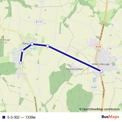 5-3-302 bus Line Map