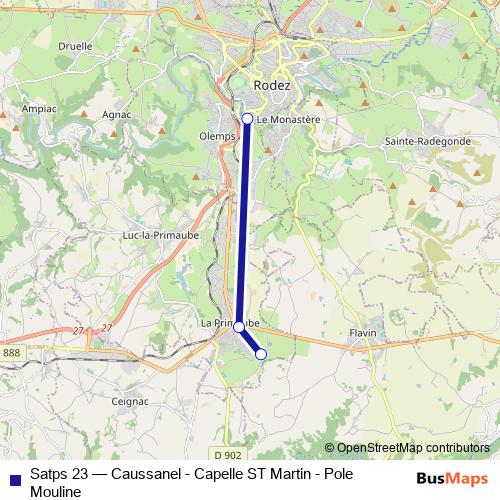 Satps 23 bus Line Map