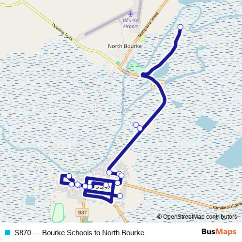 S870 bus Line Map