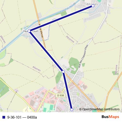 9-36-101 bus Line Map