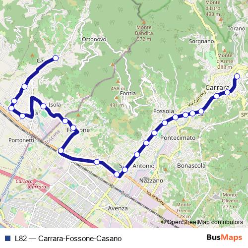 L82 bus Line Map