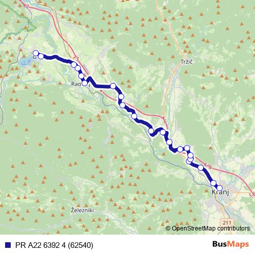 PR A22 6392 4 (62540) bus Line Map