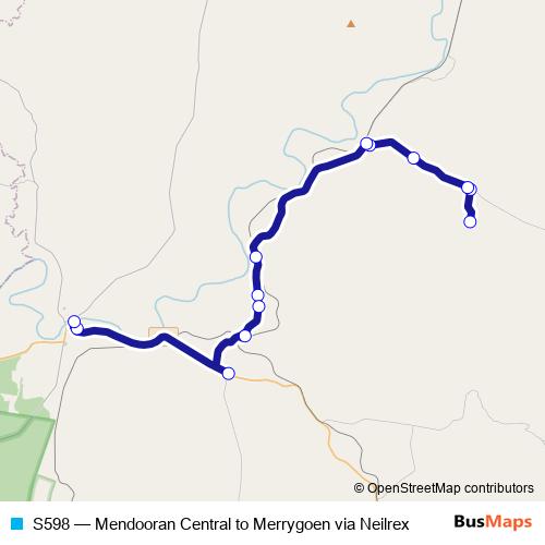 S598 bus Line Map