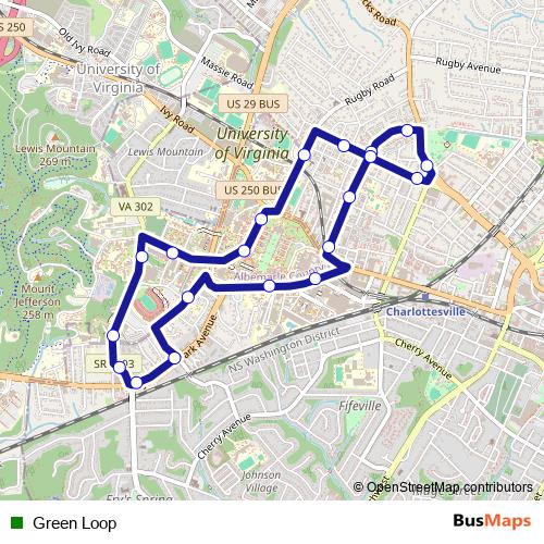 Green Loop bus Line Map