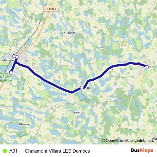 A01 bus Line Map
