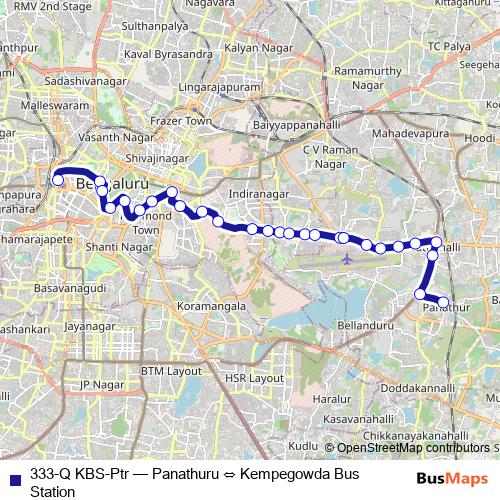 333-Q KBS-Ptr bus Line Map