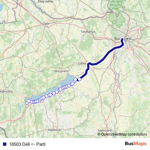 18503 Déli <- Parti rail Line Map