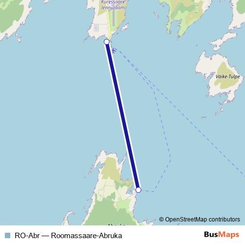 RO-Abr ferry Line Map