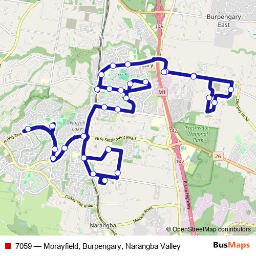 7059 bus Line Map