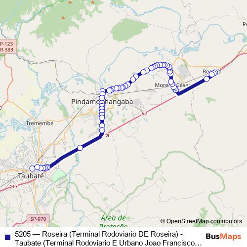 5205 bus Line Map