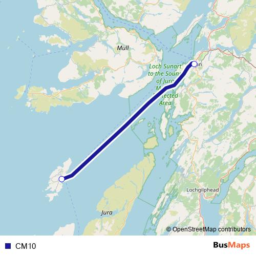 CM10 ferry Line Map