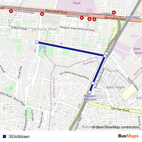 353stldown bus Line Map