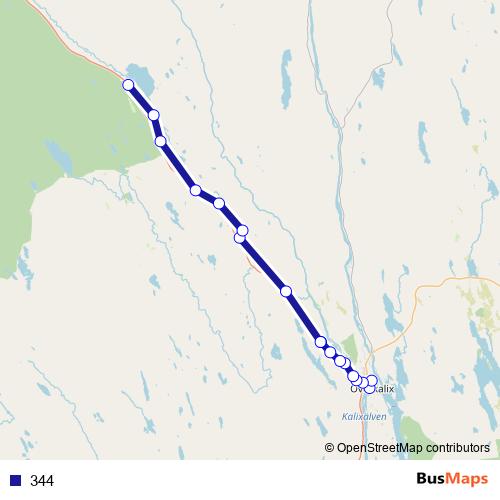 344 bus Line Map