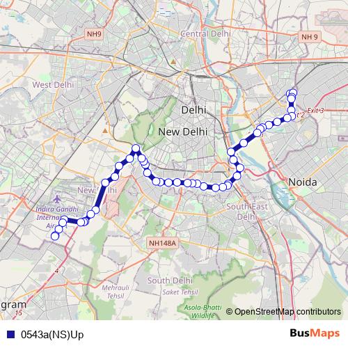 0543a(NS)Up bus Line Map