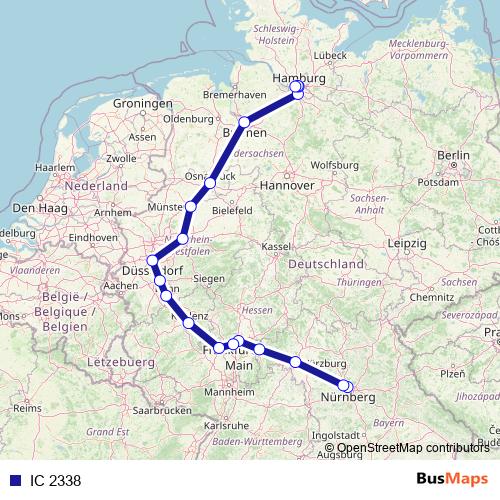 IC 2338 rail Line Map