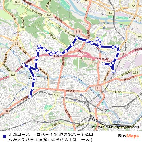 北部コース bus Line Map