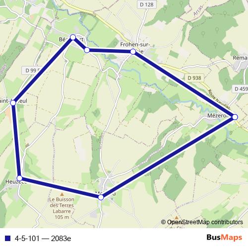 4-5-101 bus Line Map