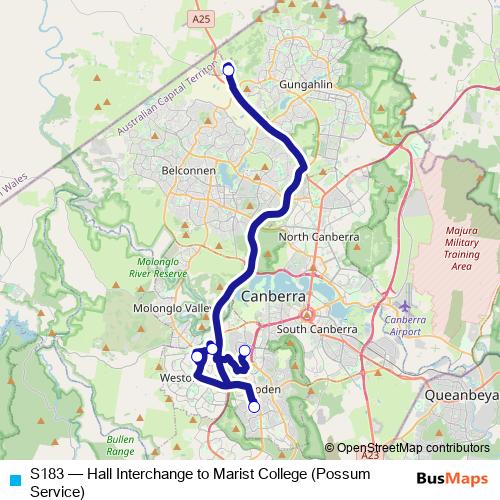S183 bus Line Map