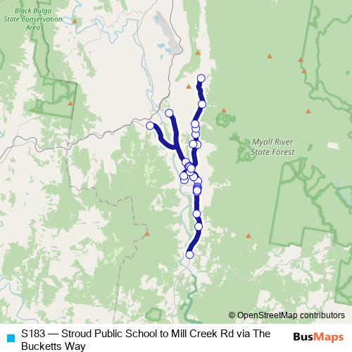 S183 bus Line Map