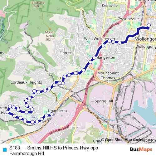 S183 bus Line Map