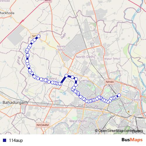 114aup bus Line Map
