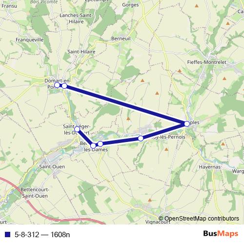5-8-312 bus Line Map