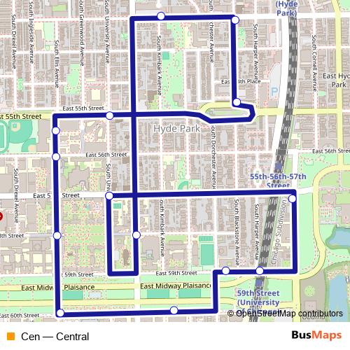 Cen bus Line Map