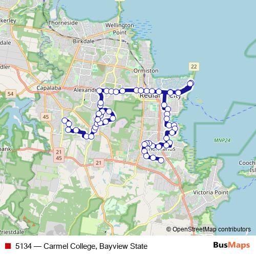 5134 bus Line Map