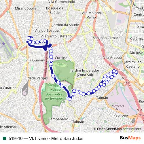 519l-10 bus Line Map
