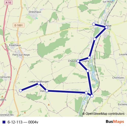 6-12-113 bus Line Map