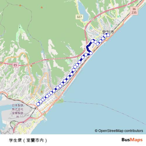 学生便（室蘭市内） bus Line Map