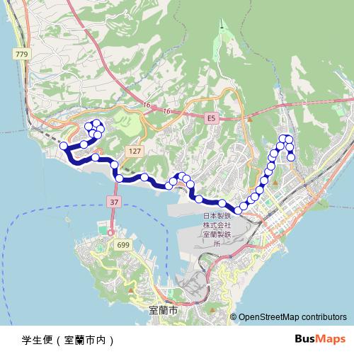 学生便（室蘭市内） bus Line Map