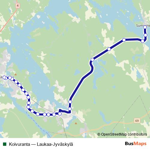 Koivuranta bus Line Map