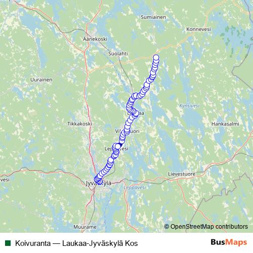 Koivuranta bus Line Map
