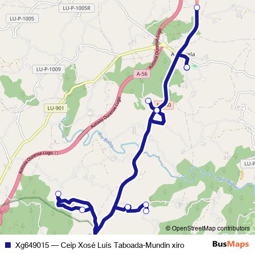 Xg649015 bus Line Map