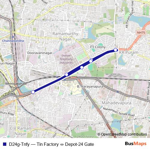 D24g-Tnfy bus Line Map