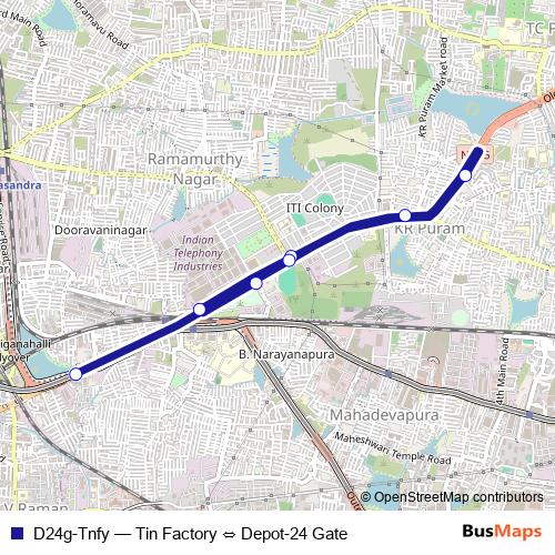 D24g-Tnfy bus Line Map