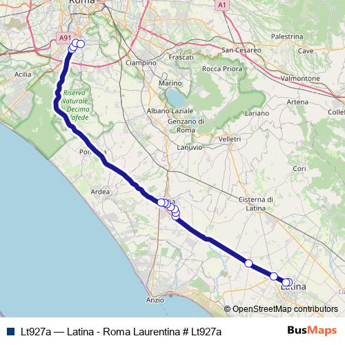 Lt927a bus Line Map