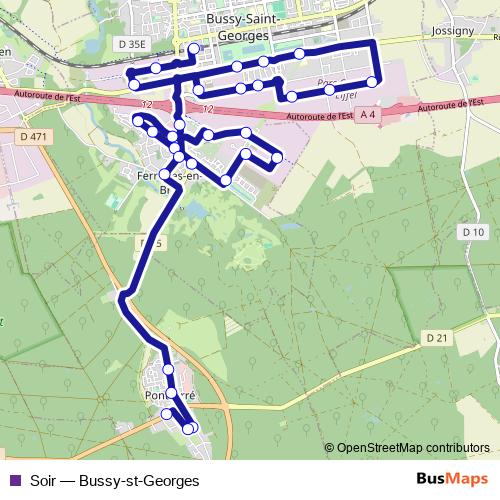 Soir bus Line Map