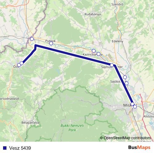 Vesz 5439 rail Line Map