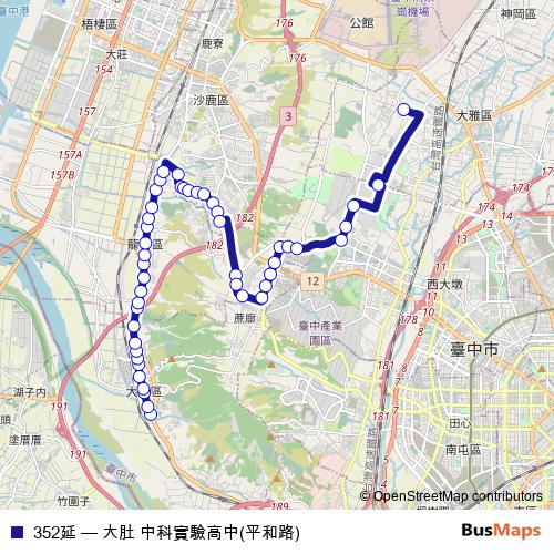 352延 bus Line Map