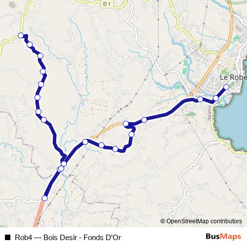 Rob4 bus Line Map