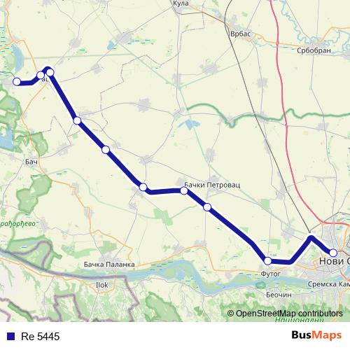 Re 5445 rail Line Map