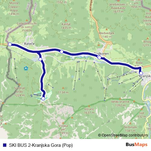 SKI BUS 2-Kranjska Gora (Pop) bus Line Map