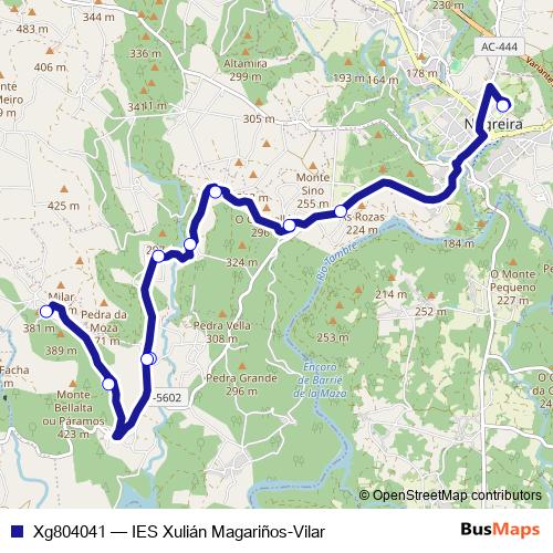 Xg804041 bus Line Map