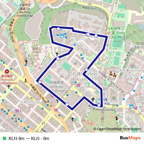 KLN-9m bus Line Map