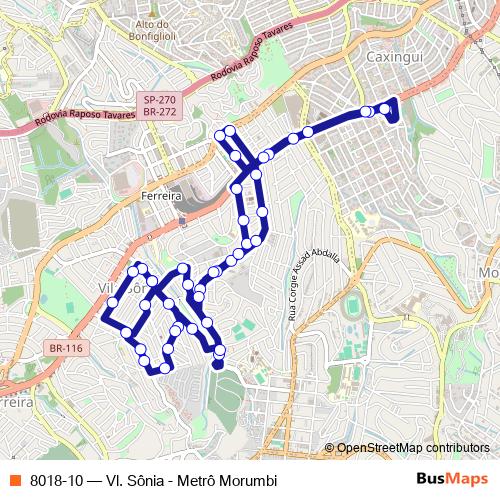 8018-10 bus Line Map