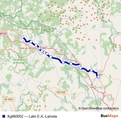 Xg860002 bus Line Map