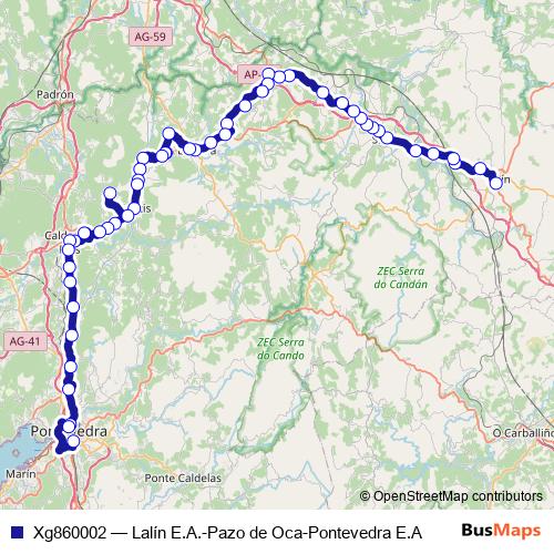 Xg860002 bus Line Map
